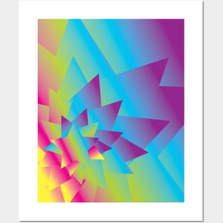 Rainbow Gradient Stars Posters and Art